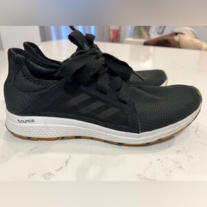 Adidas Bounce Womens Edge Lux Athletic Shoes Black H68513 Low Top Lace Up 8.5M